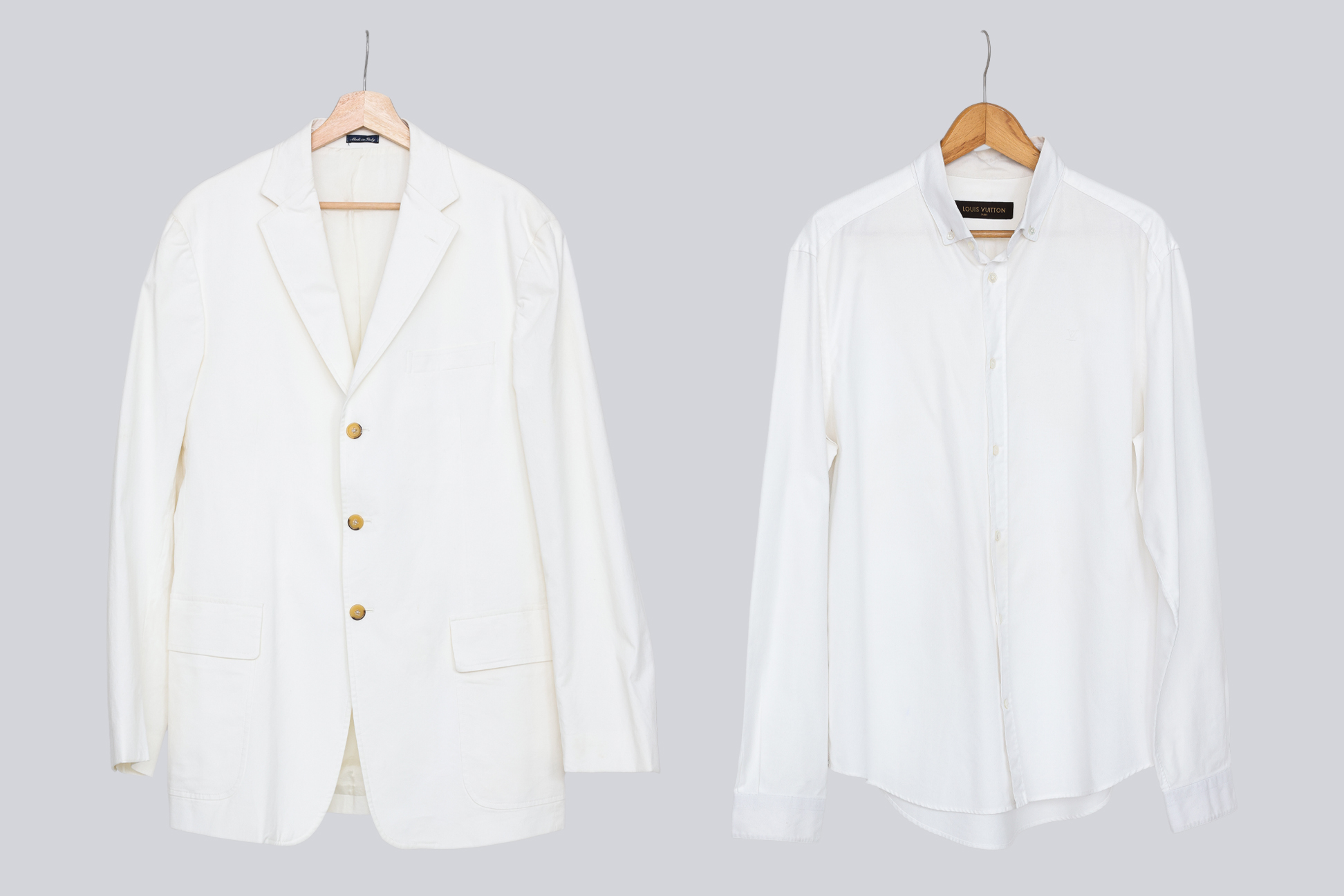 POLO RALPH LAUREN & LOUIS VUITTON - A JACKET AND A DRESS SHIRT