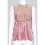 PRADA - A TWO TONE SILK TOP