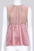 PRADA - A TWO TONE SILK TOP
