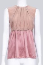 PRADA - A TWO TONE SILK TOP