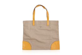 PRADA - A CANAPA CANVAS TOTE BAG