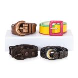 TWO EMANUEL UNGARO BELTS AND TWO OTHER BELTS