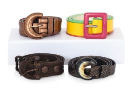 TWO EMANUEL UNGARO BELTS AND TWO OTHER BELTS
