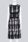 PRADA - A FALL/WINTER 2010 MULTI-COLOURED DRESS WITH LACE DETAILING