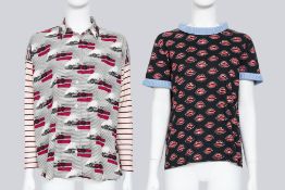 PRADA - TWO GRAPHIC PRINTED SHIRTS
