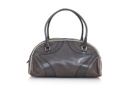PRADA - A GREY VITELLO BOWLER BAG