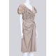 PRADA - A BLUSH ASYMMETRICAL RUCHED DRESS - Image 2 of 3
