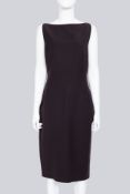 GUCCI - A DARK BROWN SLEEVELESS DRESS WITH DARTING