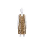 ALEXANDER MCQUEEN FOR GIVENCHY - A CHEETAH PRINT SLEEVELESS DRESS