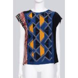 DRIES VAN NOTEN - AN ANKARA PRINT EMBROIDERED T-SHIRT