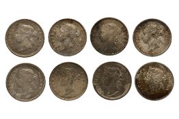 STRAITS SETTLEMENTS, VICTORIA, 50 CENTS, 1886-1899 (8)