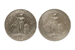 GREAT BRITAIN BRITISH TRADE DOLLAR 1910 B INCL OVERDATE (2)