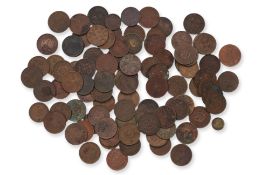 CHINA EMPIRE AND REPUBLIC - A LARGE GROUP OF ASSORTED COPPER COINAGE