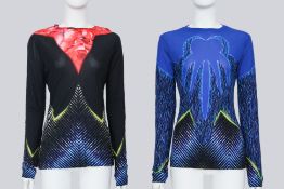 PETER PILOTTO - A PAIR OF MESH LONG SLEEVE T-SHIRTS