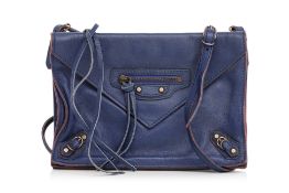 BALENCIAGA - A PURPLE PAPIER 'A4' TRIPLE-ZIP BAG