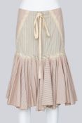 ALEXANDER MCQUEEN - A 2005 COTTON MUTED STRIPED MERMAID SKIRT