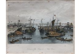 A SET OF THREE ANTIQUE ENGRAVINGS OF CHINESE RIVERS