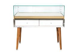 A GLAZED JEWELLERY DISPLAY CABINET