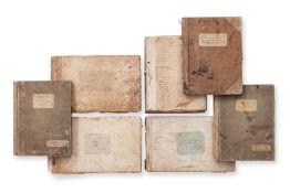 A GROUP OF SEVEN WWII CHANGI PRISON LEDGERS, 1946-1947