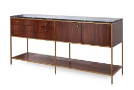 A CONTEMPORARY MARBLE TOP SIDEBOARD
