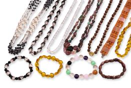 A GROUP OF STONE JEWELLERY (11)