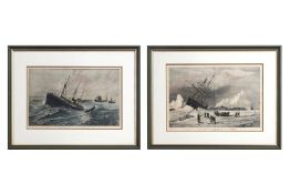 TWO ANTIQUE NAUTICAL ENGRAVINGS