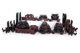 A GROUP OF WOOD STANDS (28)
