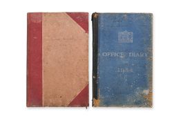 A 1943 JAPANESE-OCCUPIED SINGAPORE PRISON MASTER'S JOURNAL, AND A 1954 OFFICE DIARY