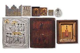 A GROUP OF ORTHODOX CHRISTIAN ICONS