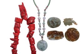 A GROUP OF SIX PIECES OF JEWELLERY