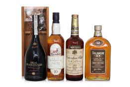 A GROUP OF WHISKY AND A PENFOLDS TAWNY LIQUEUR