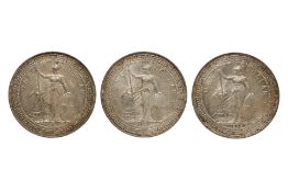 GREAT BRITAIN BRITISH TRADE DOLLAR 1897; 1898; 1899 (3)