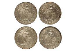 GREAT BRITAIN BRITISH TRADE DOLLAR 1901 B; 1902 B (4)