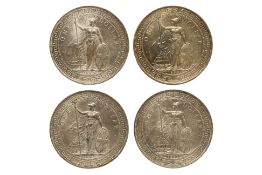 GREAT BRITAIN BRITISH TRADE DOLLAR 1897; 1898 (4)