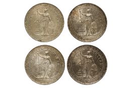 GREAT BRITAIN BRITISH TRADE DOLLAR 1898 B; 1899 B (4)
