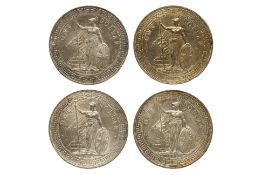 GREAT BRITAIN BRITISH TRADE DOLLAR 1899 B; 1900 B (4)