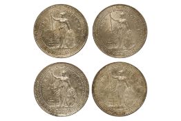 GREAT BRITAIN BRITISH TRADE DOLLAR 1898 B; 1899 B (4)