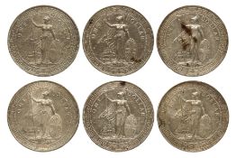 GREAT BRITAIN BRITISH TRADE DOLLAR 1899 B; 1900 B (6)