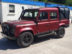 04/04 LAND ROVER DEFENDER 110 COUNTY TD5 2495cc 5 Spd Diesel Light 4X4 Utility (Red, 180k) KF04XRK