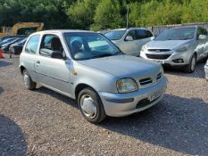 2000 NISSAN MICRA PROFILE 16V AUTO PETROL 998CC (SILVER, 53k) V585DOY