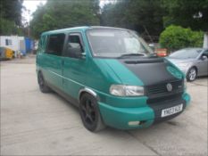 03/03 VOLKSWAGEN TRANSPORTER 88BHP SPL SWB 2461cc 5 Spd Manual Diesel Motor Caravan (Green, 164k) YN