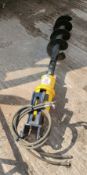 HYDRAULC POST HOLE BORER TO SUIT MINI DIGGER UNUSE
