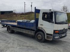 2005 Mercedes Atego 4250cc Flat Bed 12 Ton Lorry LK55SMV