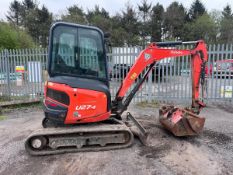 KUBOTA U27 DIGGER 2018 2602HRS C.W QH 3 BUCKETS RE