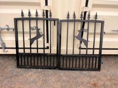 PR OF UNUSED 3FT GATES WITH STAG PATTERN
