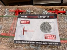 UNUSED 5 LORRY BINDERS & CHAINS Item *** NOT ON SITE *** prior to sale. Will be delivered to Hussey