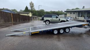 BRIAN JAMES TRI AXLE TILT BED CAR TRANSPORTER TRAI