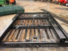 UNUSED 5.7X2.4M STEEL BI PARTING GATES WITH PERSON