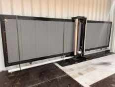 16' GREY COMPOSITE PANEL ELECTRIC SLIDING GATES WI