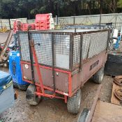 4 WHEELED GARDEN TRAILER C.W DROP SIDES